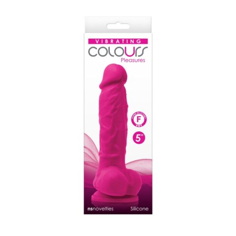 Colours 5" Vibrating Dildo Pink