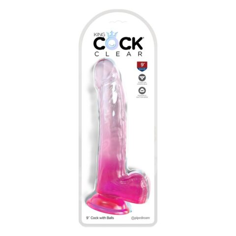 King Cock 9” with Balls Pink