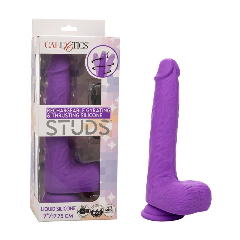 Rechargeable Gyrating & Thrusting Silicone Studs