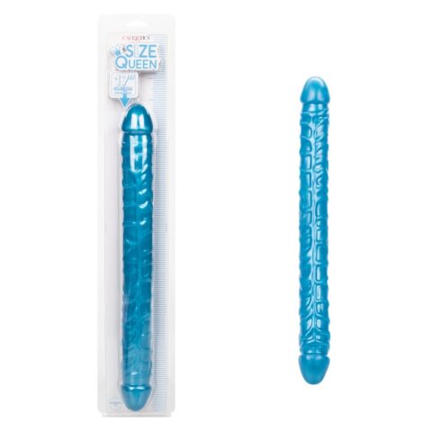 Size Queen 17” Double Dong Blue