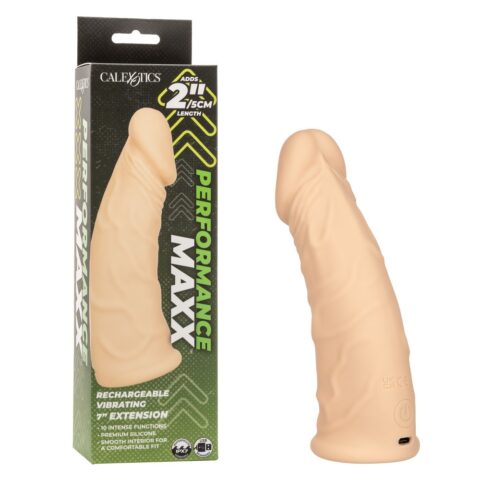 Performance Maxx Vibrating Extension 7" Ivory