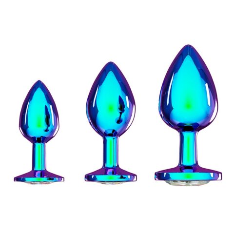 Venice Collection Metal Anal Plug Set Iridescent