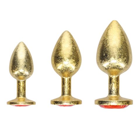 Milan Collection Metal Anal Plug Set Gold