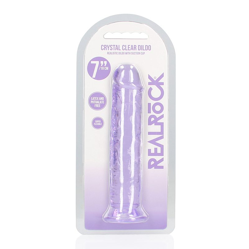 7" Dildo Straight Purple