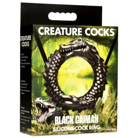Creature Cock Black Caiman Silicone Cock Ring DISCOUNTS DO NOT APPLY