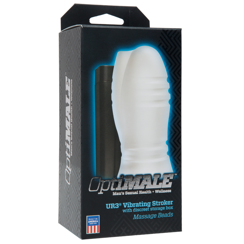 OptiMALE Vibrating Stroker Massage Beads Frost