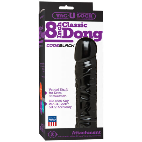 CodeBlack Vac-U-Lock 8" Classic Dong