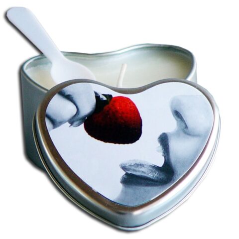 4.7 oz. Heart Tin Edible Massage CandleStrawberry