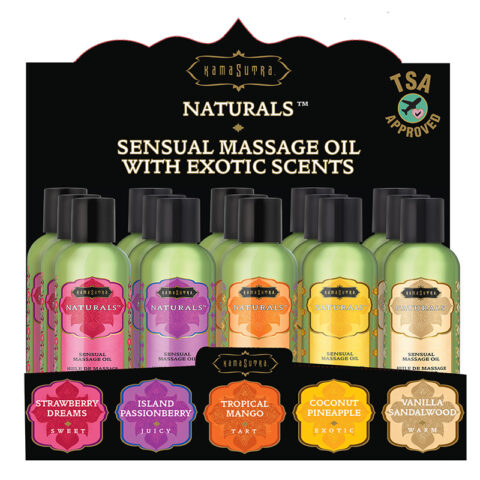 Naturals Massage Oil Pre-Pack DISPLAY OF 15