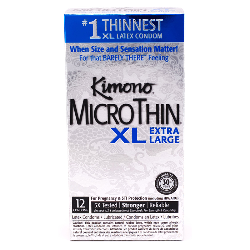 Kimono MicroThin Condom Xtra Large 12 Pack
