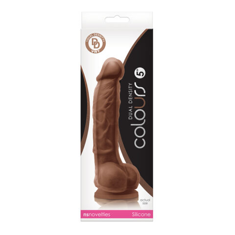 Colours Dual Density 5" Dildo Brown