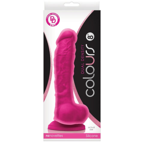 Colours Dual Density 8" Dildo Pink