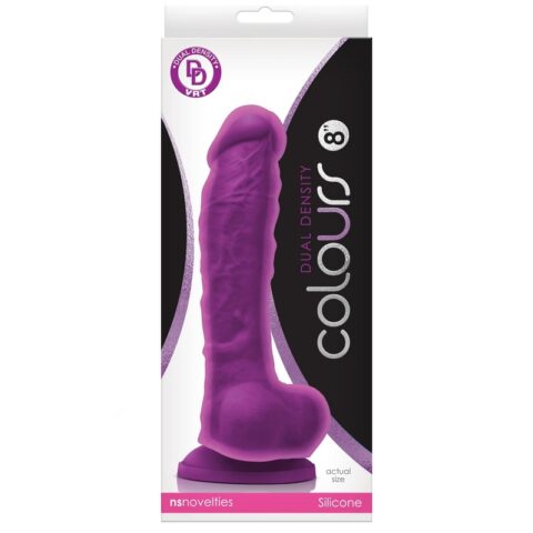 Colours Dual Density 8" Dildo Purple