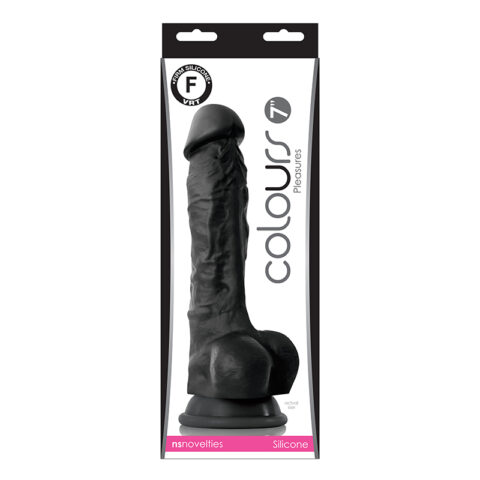 Colours Pleasures 7" Dildo Black
