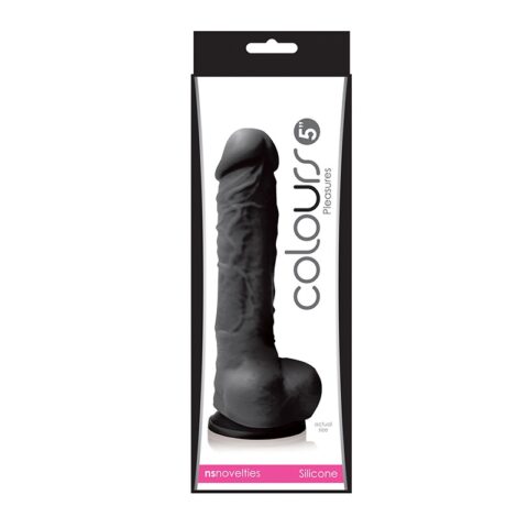 Colours Pleasures 5" Dildo Black
