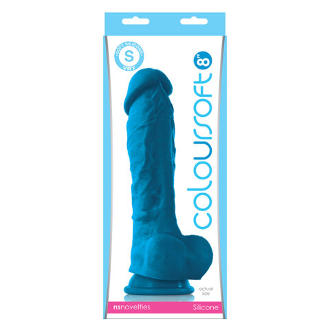 ColourSoft 8" Soft Dildo Blue