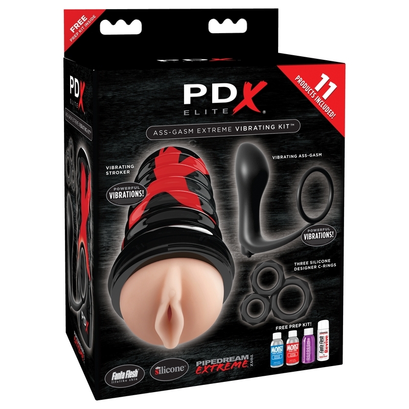 PDX Elite Ass-Gasm Extreme Vibrating Kit