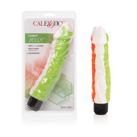 Funky Jelly Vibrator Orange/Green