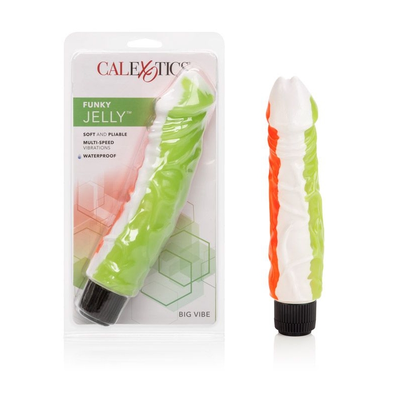 Funky Jelly Vibrator Orange/Green