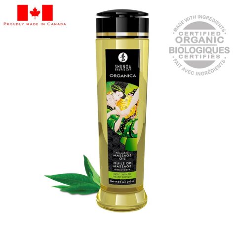 8 oz. Organica Massage Oil Green Tea